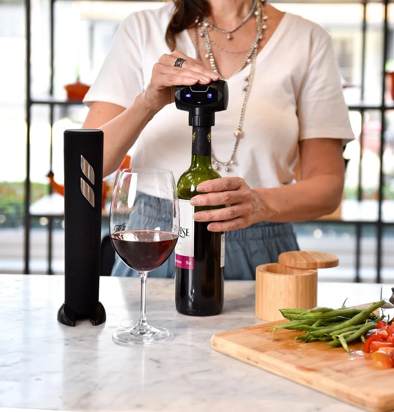 Abridor de Vinho Elétrico Tazzi™ - Rolha Elétrica