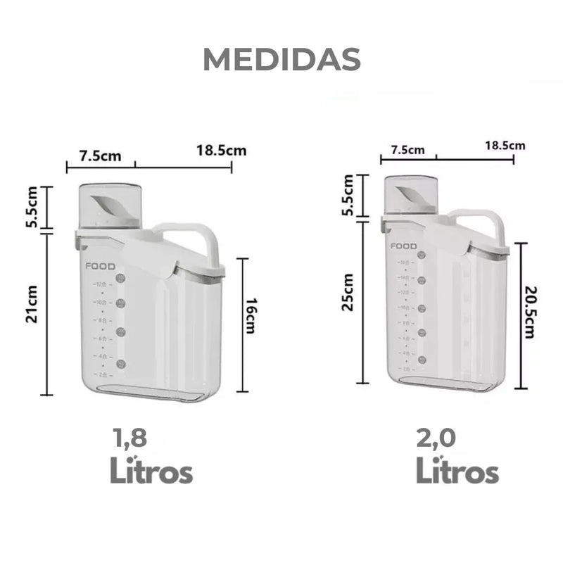 Kit Pote Hermético Multifuncional Copo Medidor - Tazzi