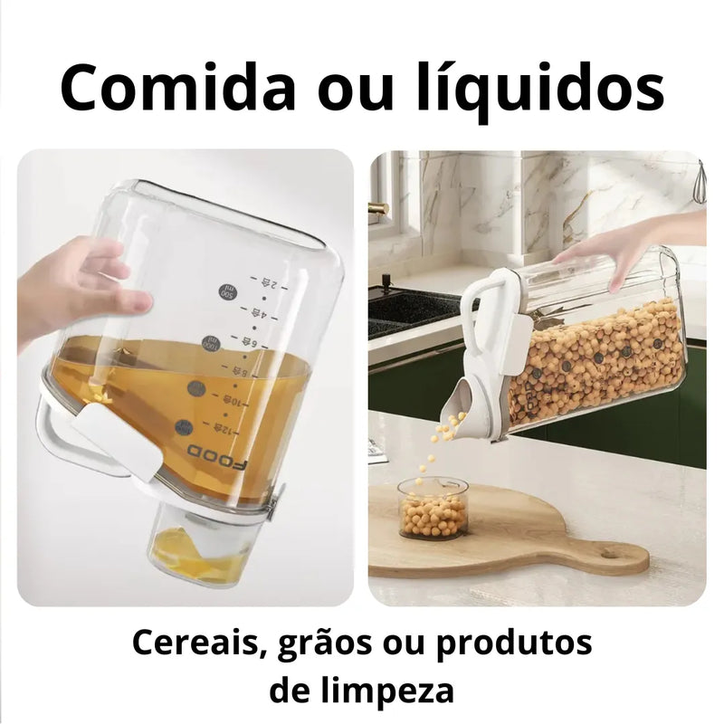Kit Pote Hermético Premium Copo Medidor - Tazzi