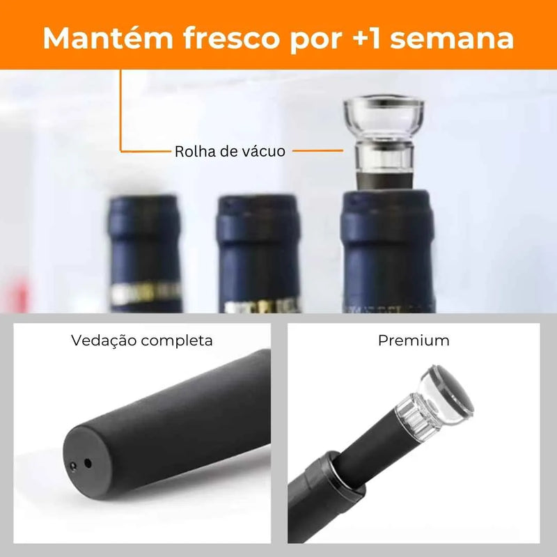 Abridor de Vinho Elétrico Tazzi™ ORIGINAL + 3 Brindes Grátis