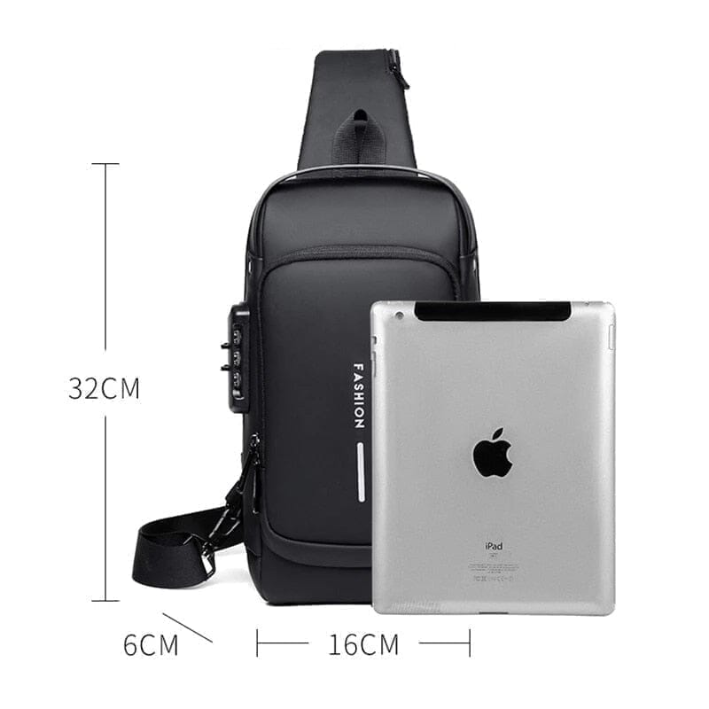 Mochila Anti-Furto com Senha USB Slim Bag - NerdCorner