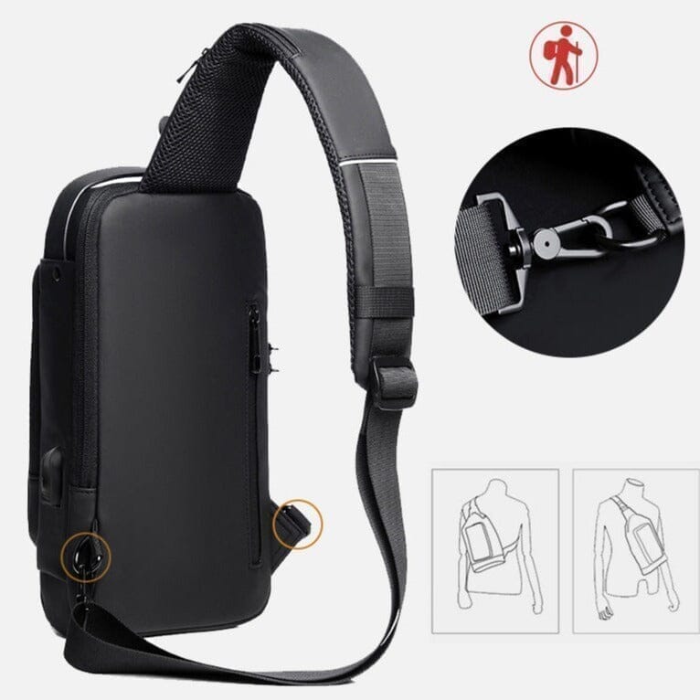 Mochila Anti-Furto com Senha USB Slim Bag - NerdCorner