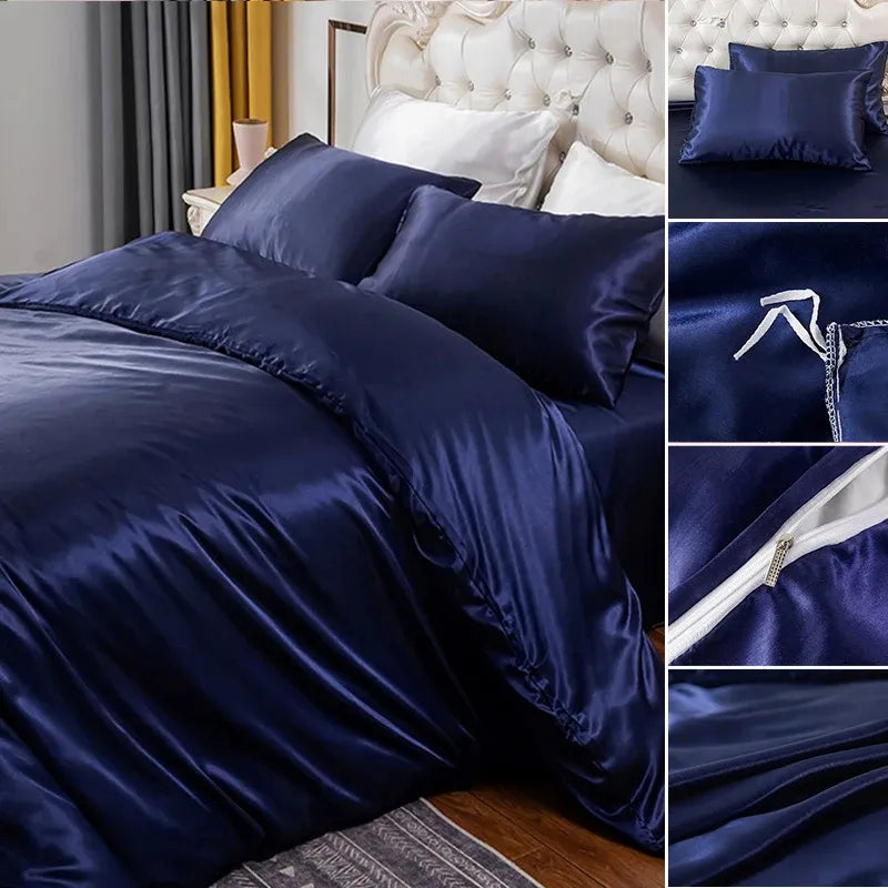 Conjunto de Cama em Seda 4 Peças - Tazzi