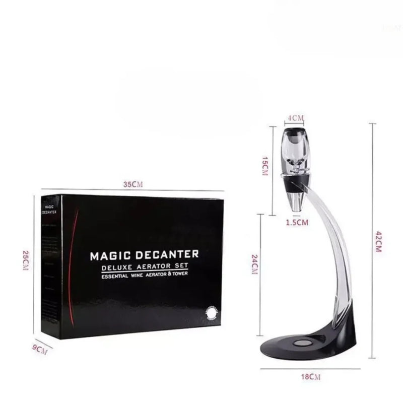 Dispensador e Aerador De Vinho Mágico Tazzi™ - Aerador + Base + Suporte + Filtro