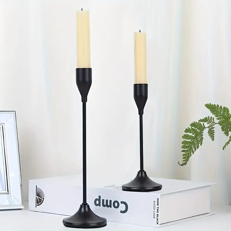 Castiçais de Vela Luxury Dourado 3 Peças - Tazzi